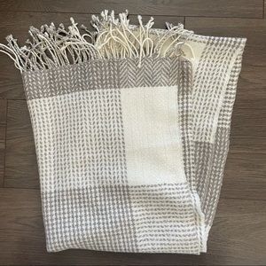 Muji wool fringe scarf NWOT
